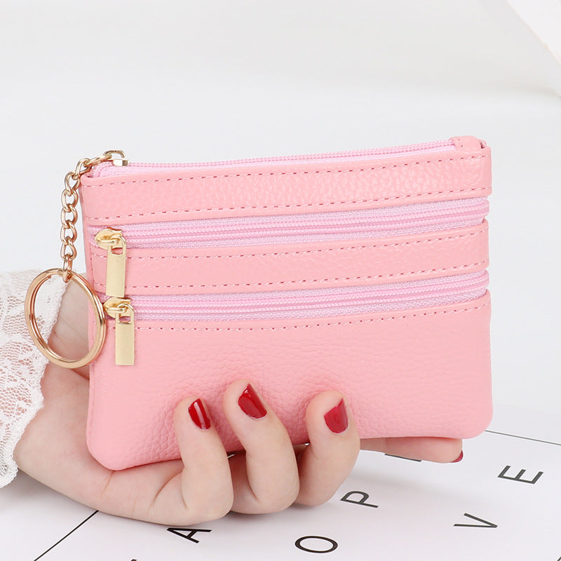 Women's Leather Tactile Feel License Soft Coin Purses