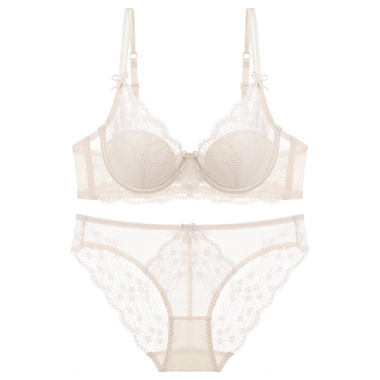 Sexy Thin Pure Desire Bow Lace Big Bras