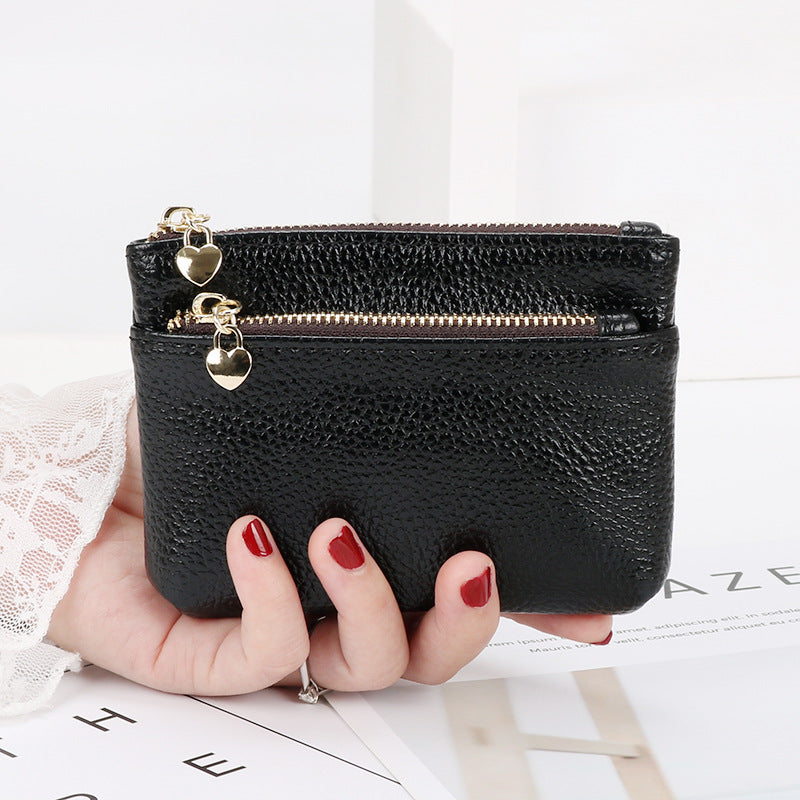 Women's Leather Tactile Feel Short Soft Driving Coin Purses