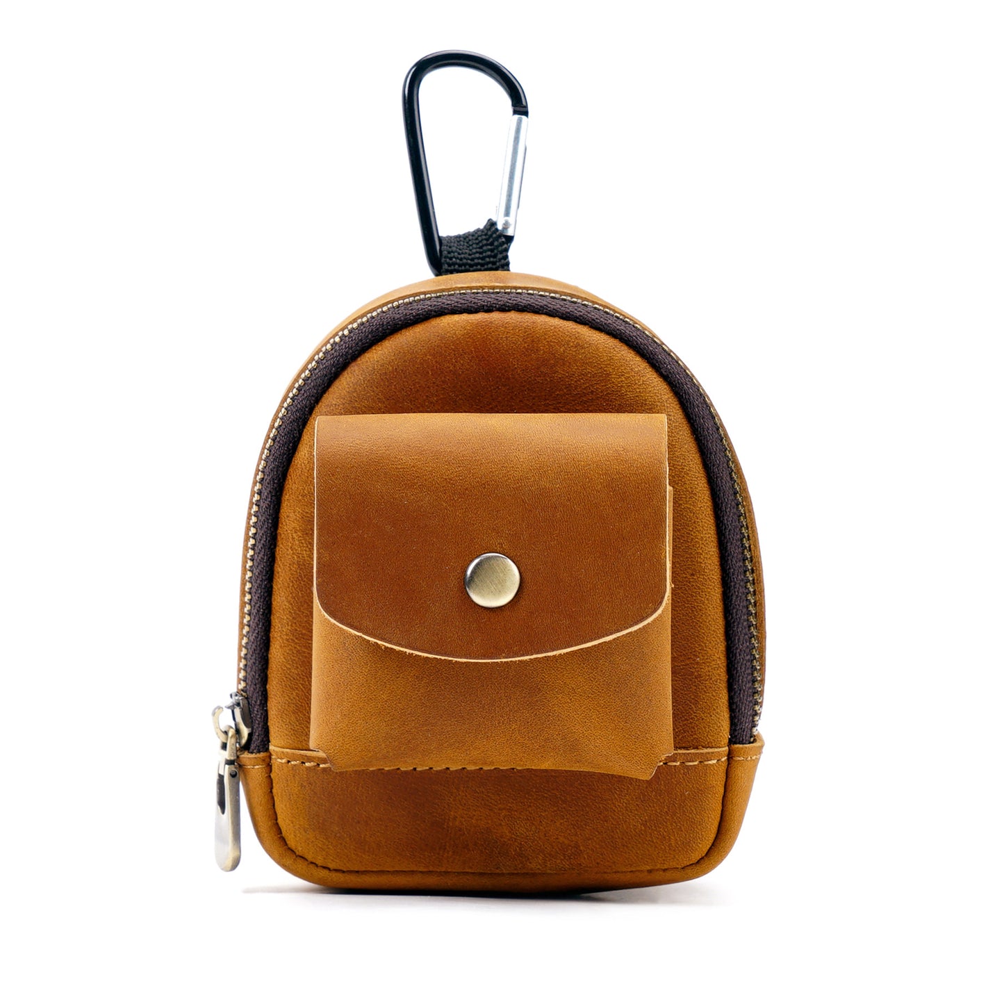 Charming Portable Saddle Cowhide Buggy Zipper Coin Purses