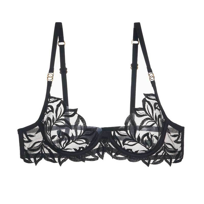 Women's Classic Embroidery Two Suit Underwear Fishbone Bras