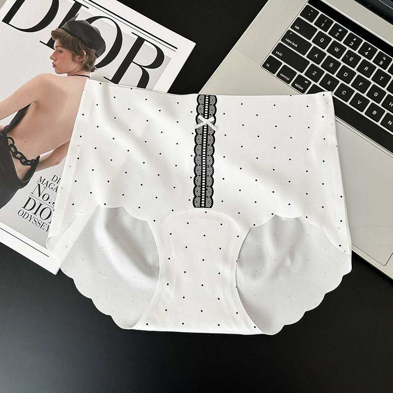 Women's Style Polka Dot Stitching Lace Underwear Panties