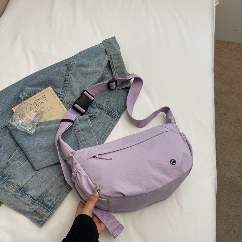 Women's Large Capacity Nylon Canvas Lightweight Leisure Dumpling Women's Messenger Bag