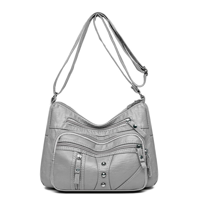 Soft Leather Textured Female Simple Temperamental Mother Women's Shoulder Bag
