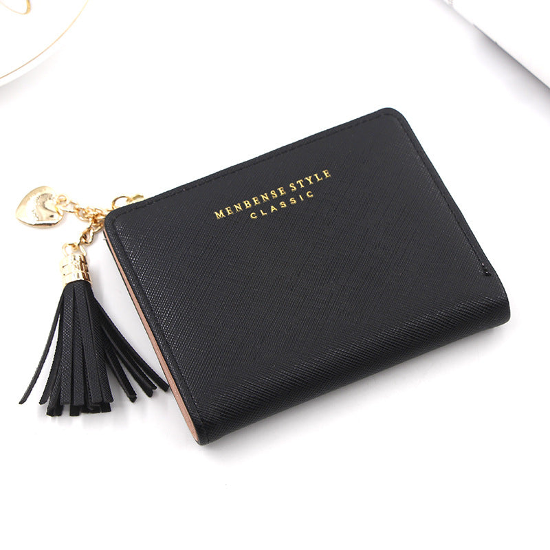 Women's Short Zip Simple Elegant Clutch Coin Purses