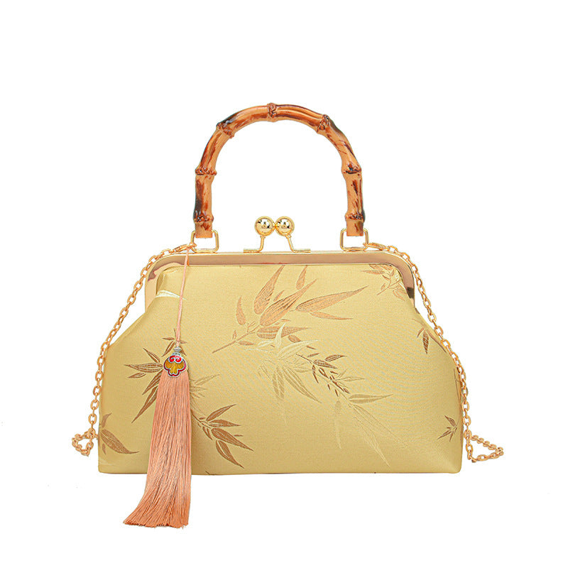 Chinese Style Clutch Elegant Retro Bamboo Handbags