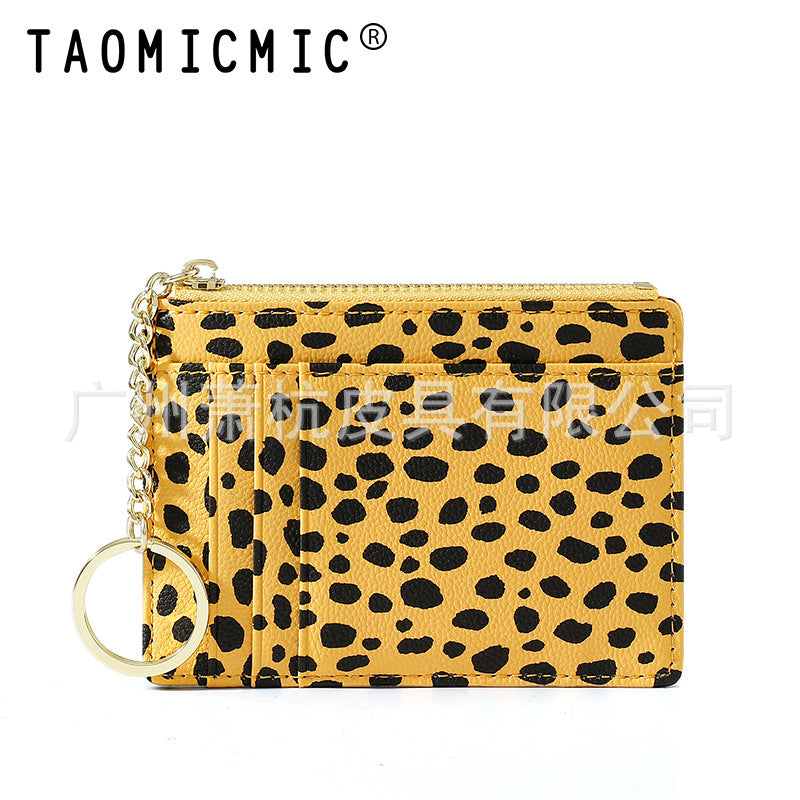 Women's Solid Color Multiple Slots Mini Card Holder