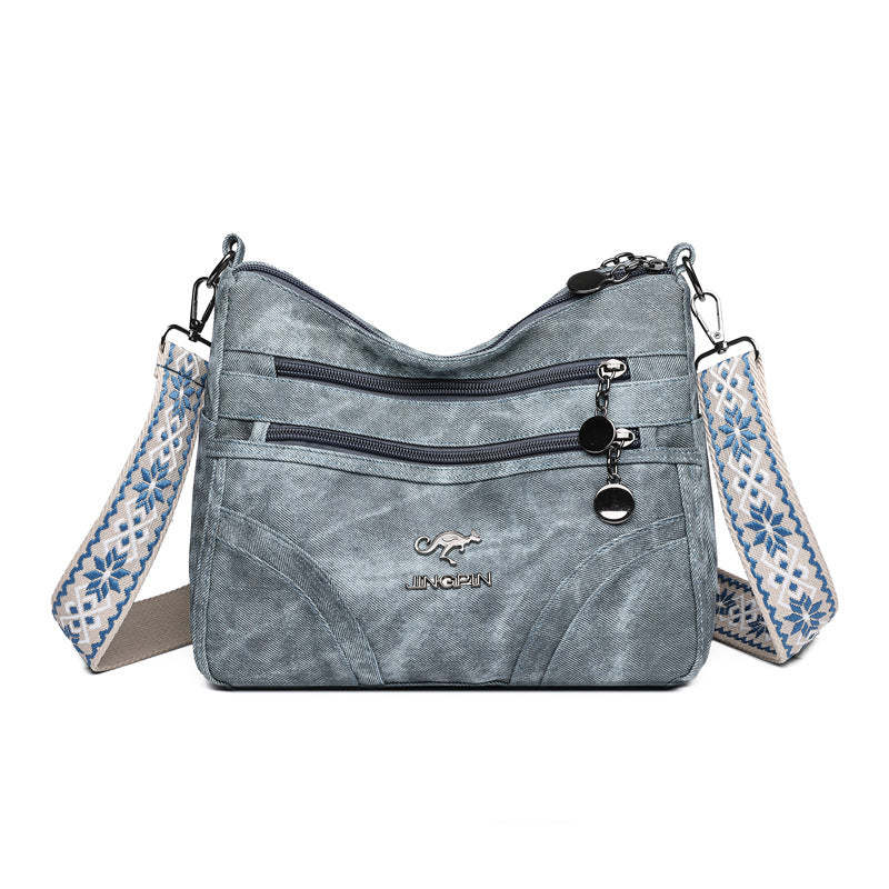 Women's Fashion Large Capacity Soft Leather Textured Women's Messenger Bag