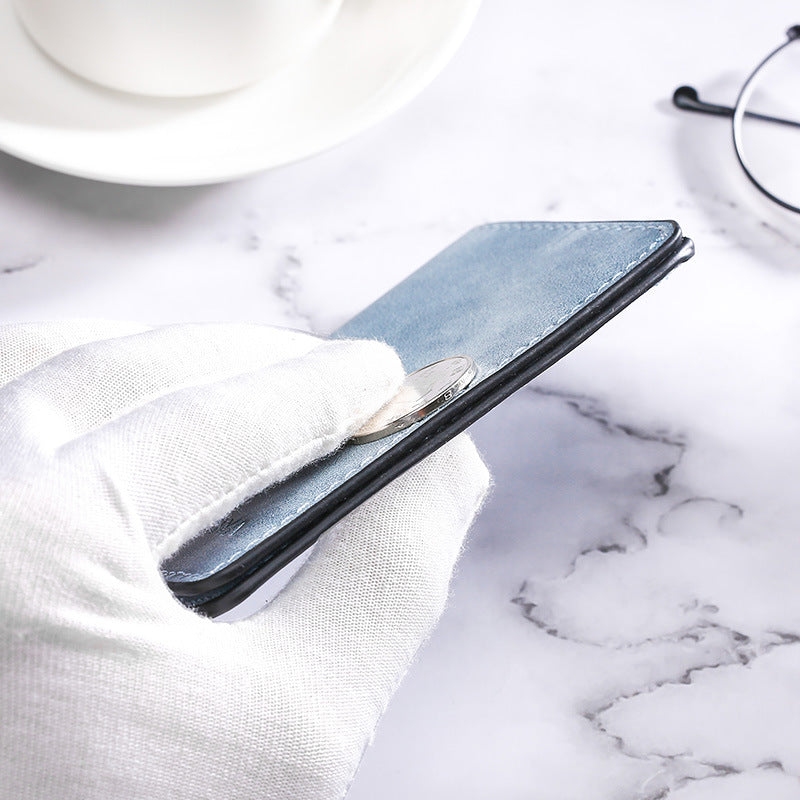 Men's Mini Driving License Leather Multiple Slots Card Holder