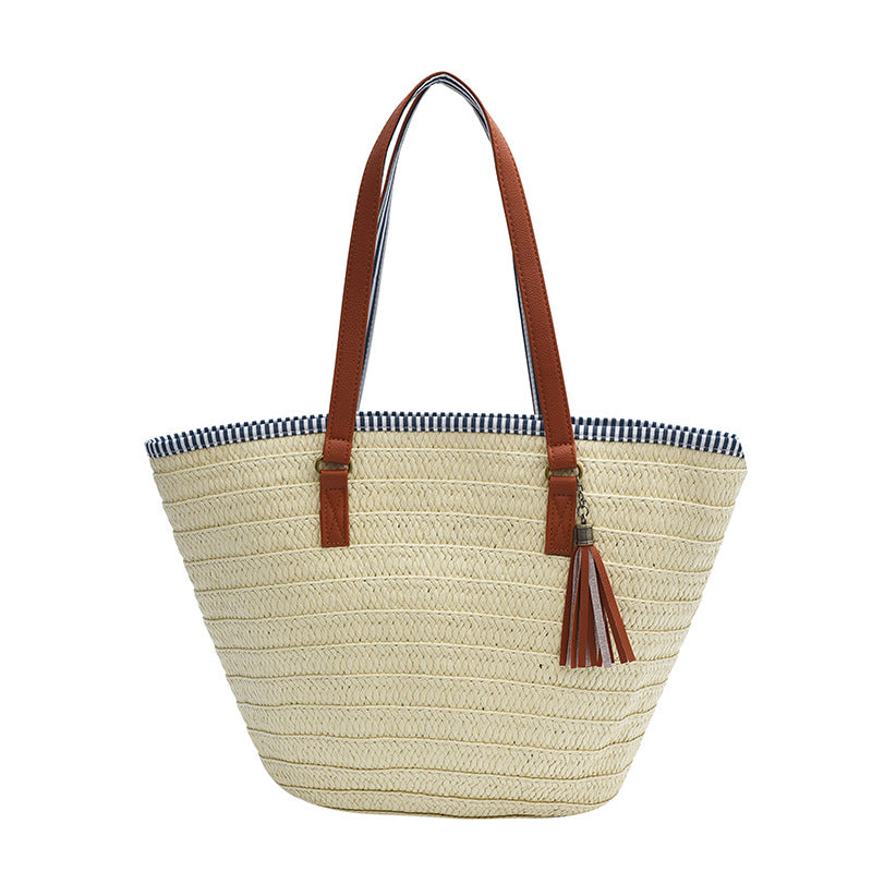 Simple Fashion Straw Large Capacity Versatile Tote Bags