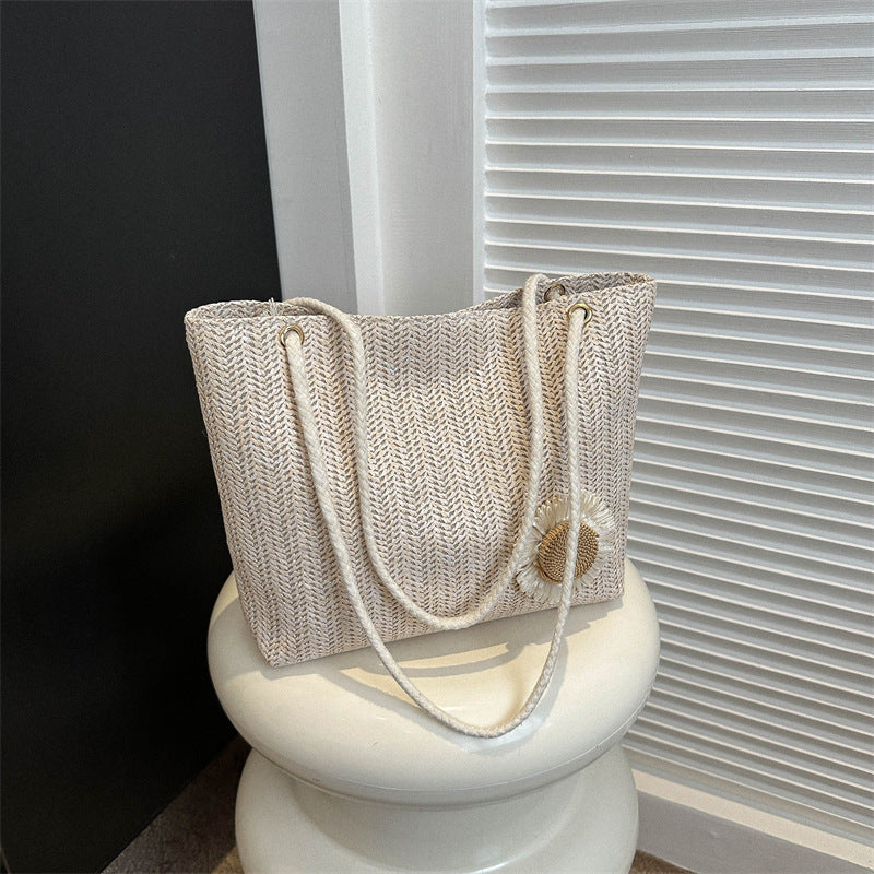 Women's Large Capacity Fashionable Korean Weaving Versatile Shoulder Bags