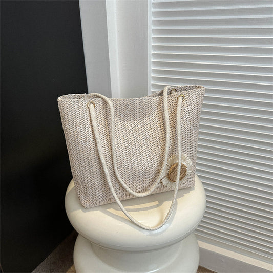 Women's Large Capacity Fashionable Korean Weaving Versatile Shoulder Bags