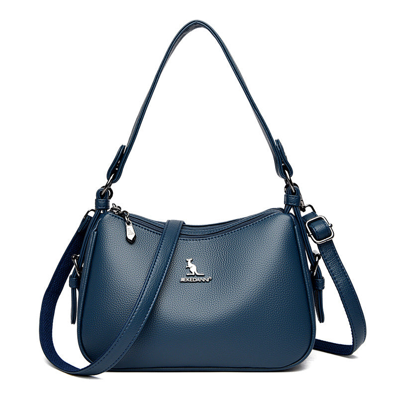 Women's Winter Kangaroo Soft Leather Mother Simple Women's Messenger Bag