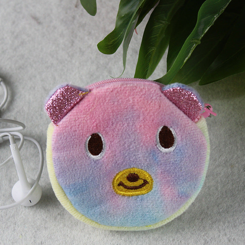 Unicorn Plush Cute Cartoon Ice Cream Color Coin Purses