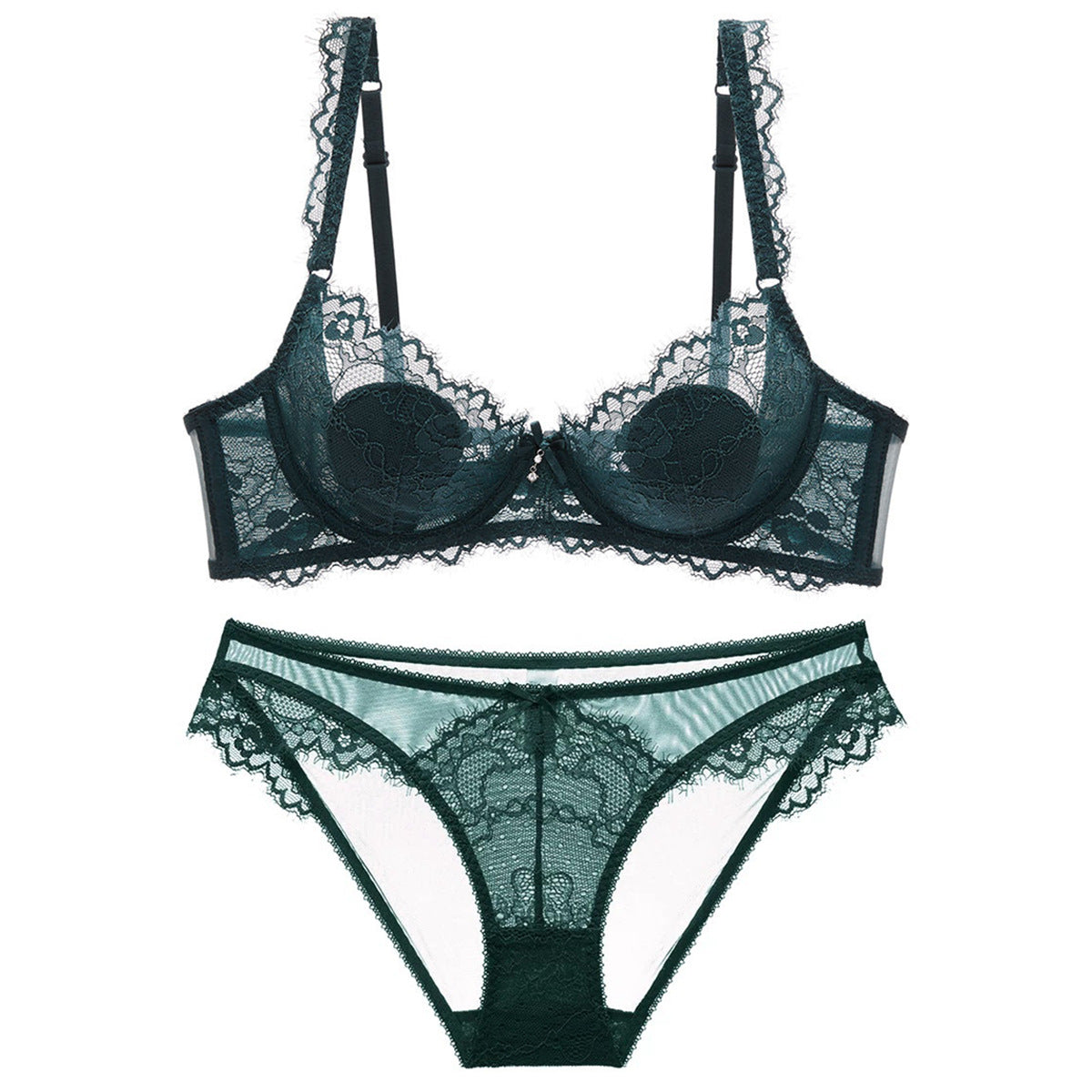 Women's Sexy Underwear French Transparent Lace Big Chest Lingerie Sets