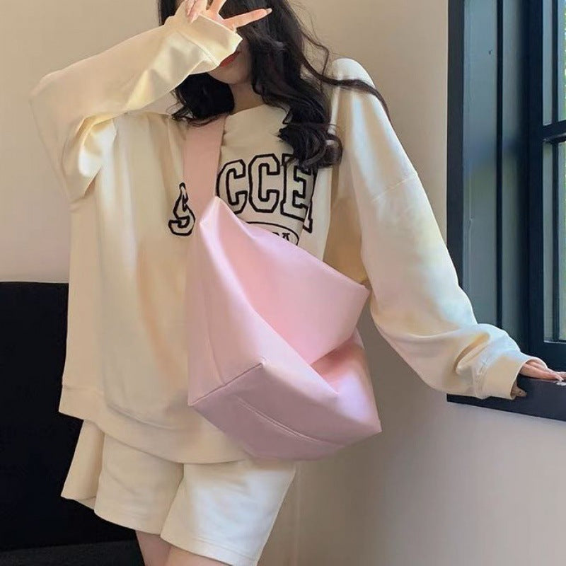 Women's Korean Style Soft Leather Large Crossbody Bags