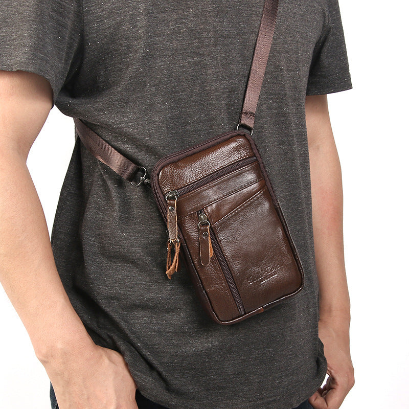 Men's Leather Pocket Mobile Business For Collecting Men's Waist Packs
