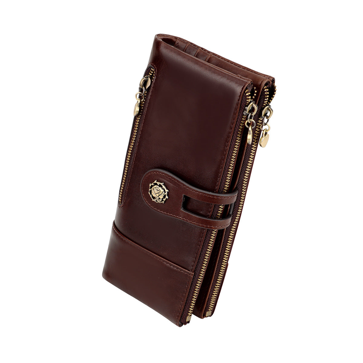 Women's Swiping Long Retro Leather Korean Fashion Ladies Wallet