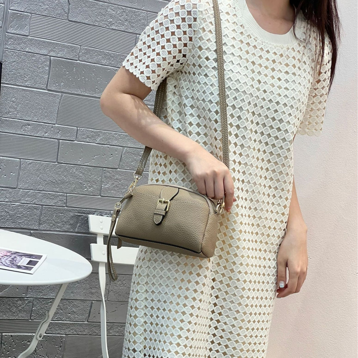 Women's Broadcast First Layer Cowhide Lady's Cute Women's Shoulder Bag