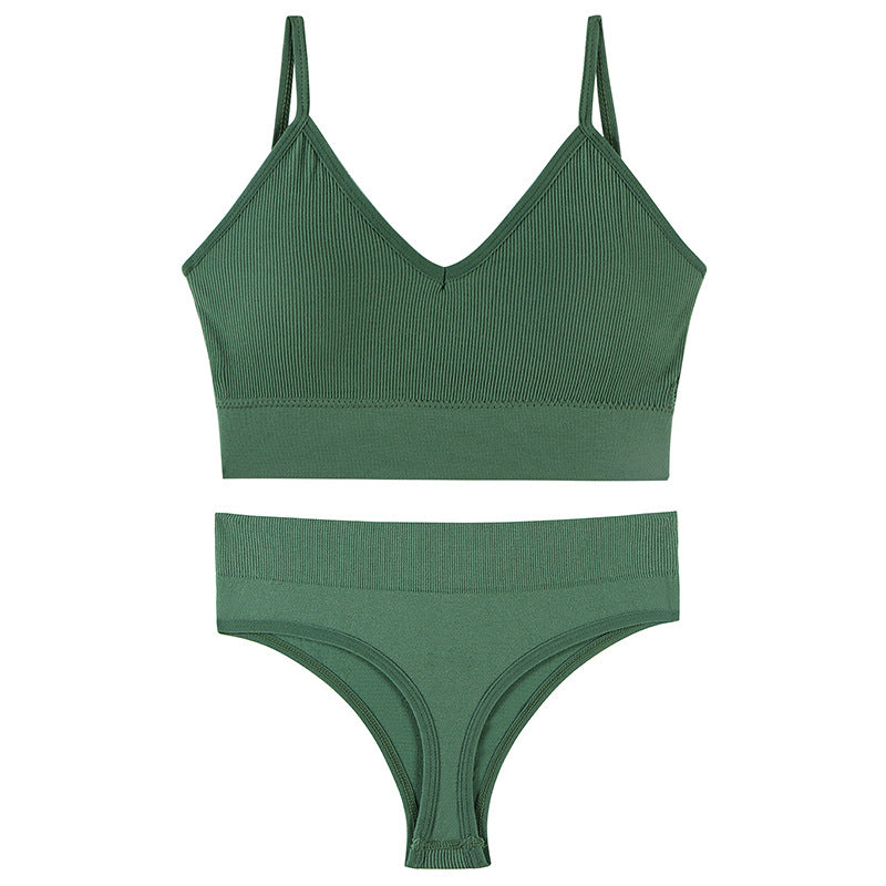 Women's French Suit Wireless Push Up Thin Lingerie Sets