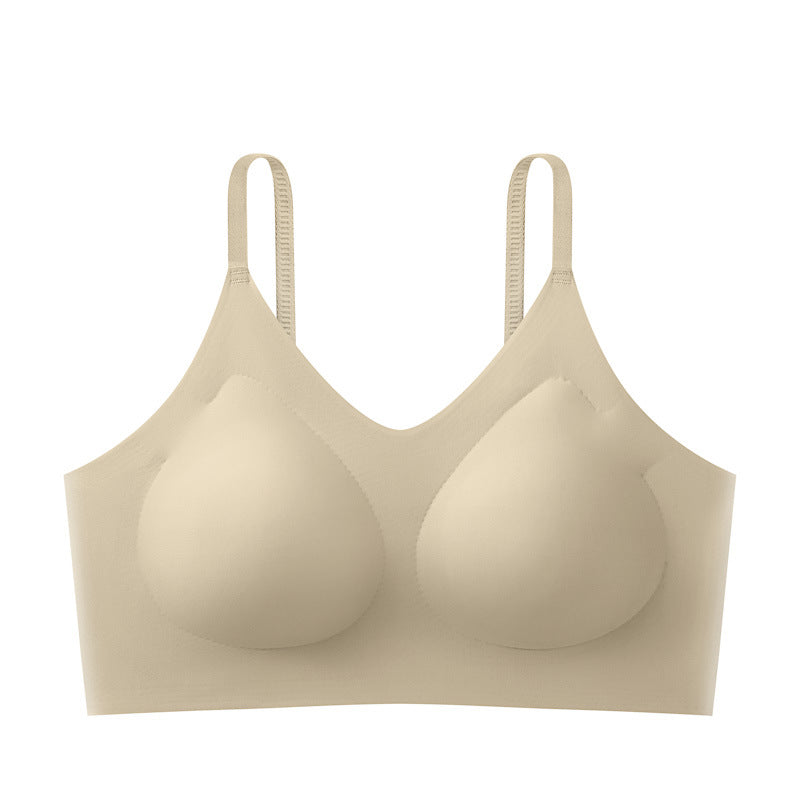 Women's Underwear Ice Silk Breathable Small Chest Push Bras