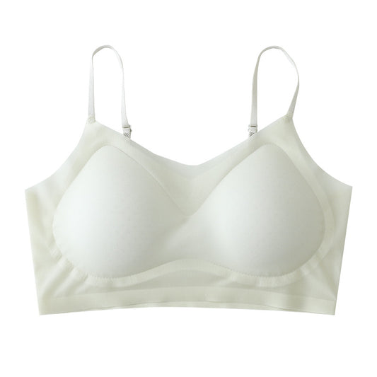Women's Fixed Cup Seamless Wireless Push Up Breathable Cool Everyday Bras