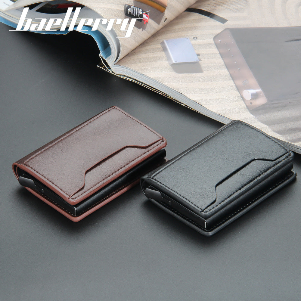 Male Metal Aluminum Box Automatic Pop-up Type Clamp Card Holder