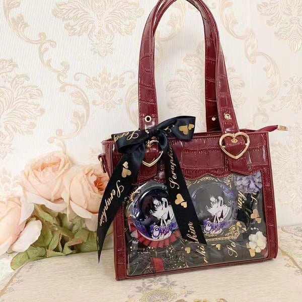 Pattern Cartoon Double-sided Commuter Elegant Ribbon Portable Crossbody Bags