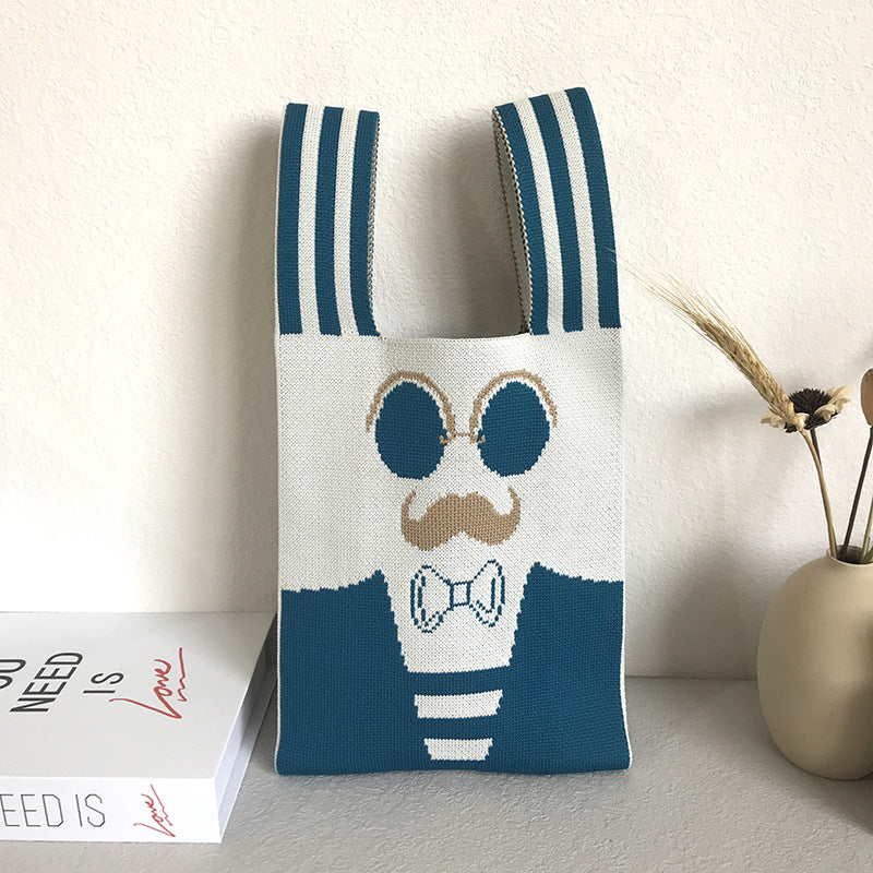 Women's Knitted Wool Vest Version Hand Carrying Handbags