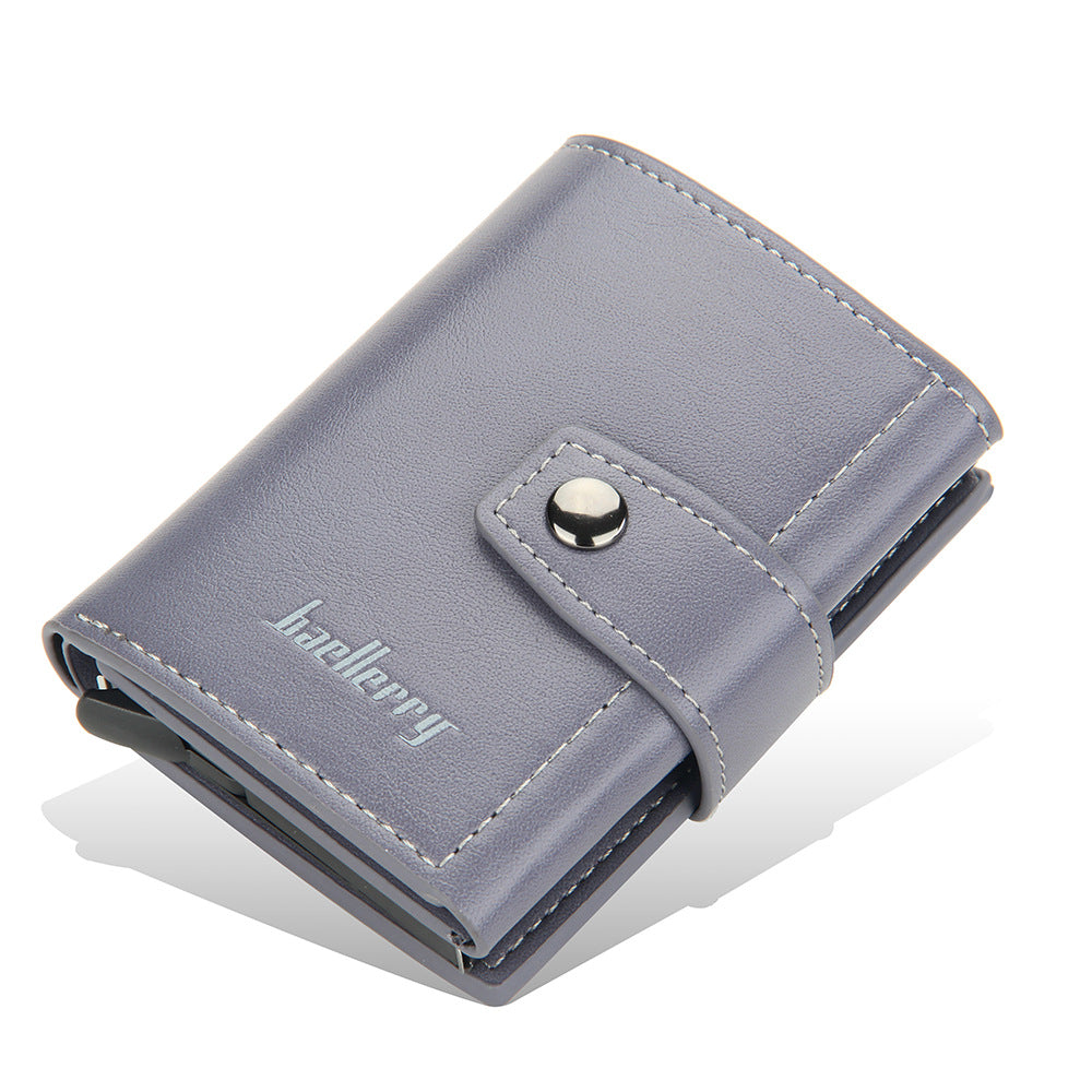 Men's Box Anti Theft Neutral Short Automatic Pop-up Card Holder