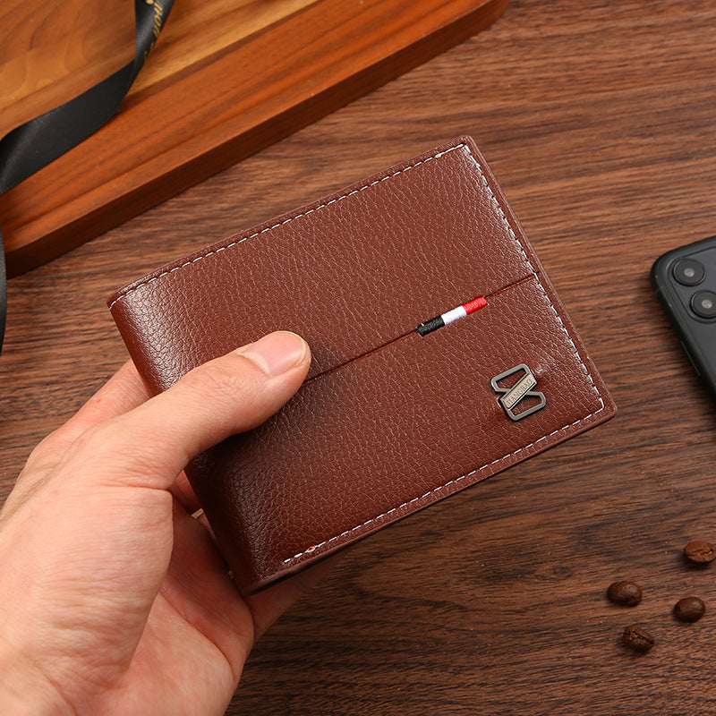 Men's Leather Bank Credit Short Genuine Pocket Men's Wallets