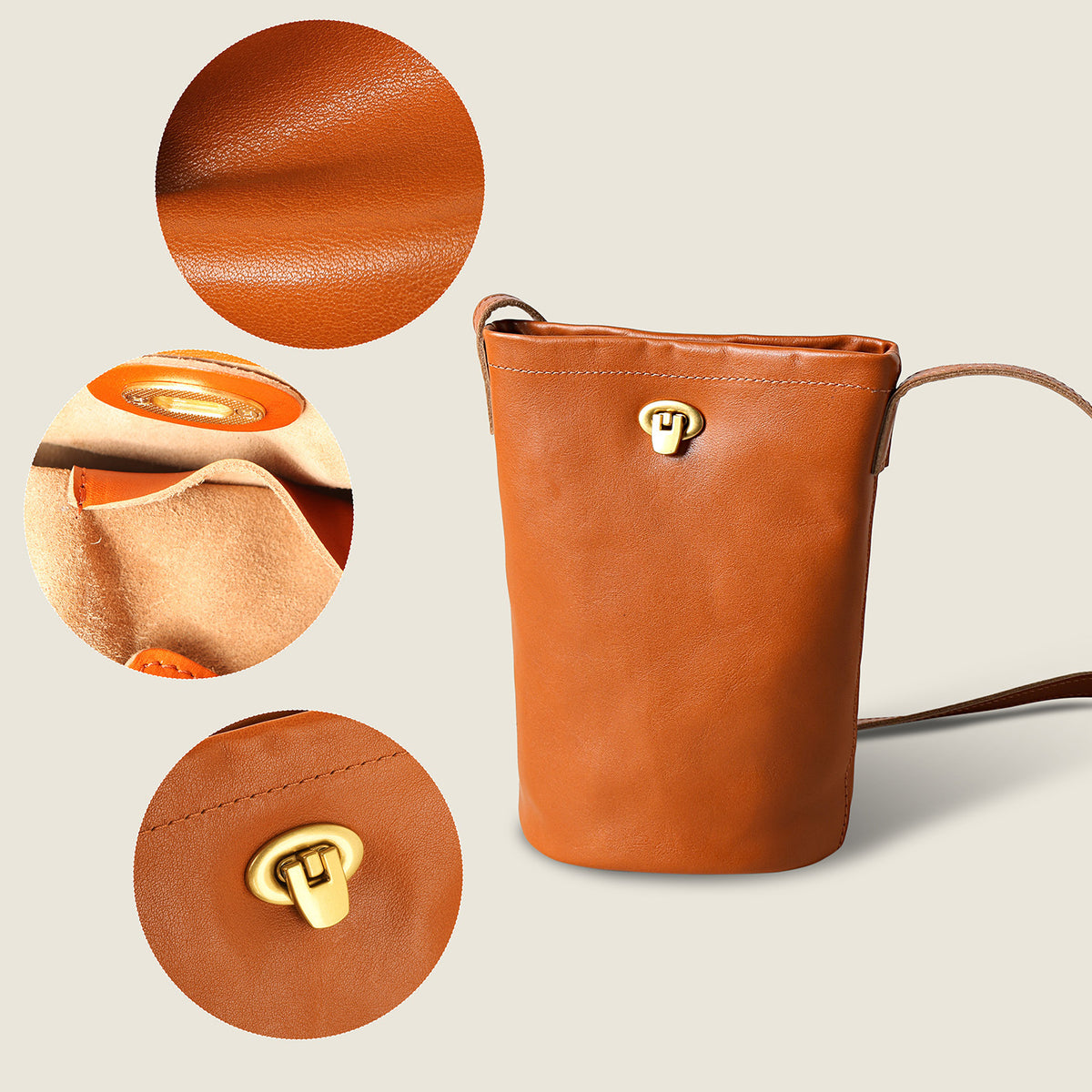 First Layer Cattlehide Leather Fashion Female Vegetable Tanned Soft Versatile Women's Messenger Bag