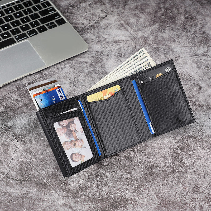 Men's Pop-up Metal Box Positioning Tracker Commuter Card Holder