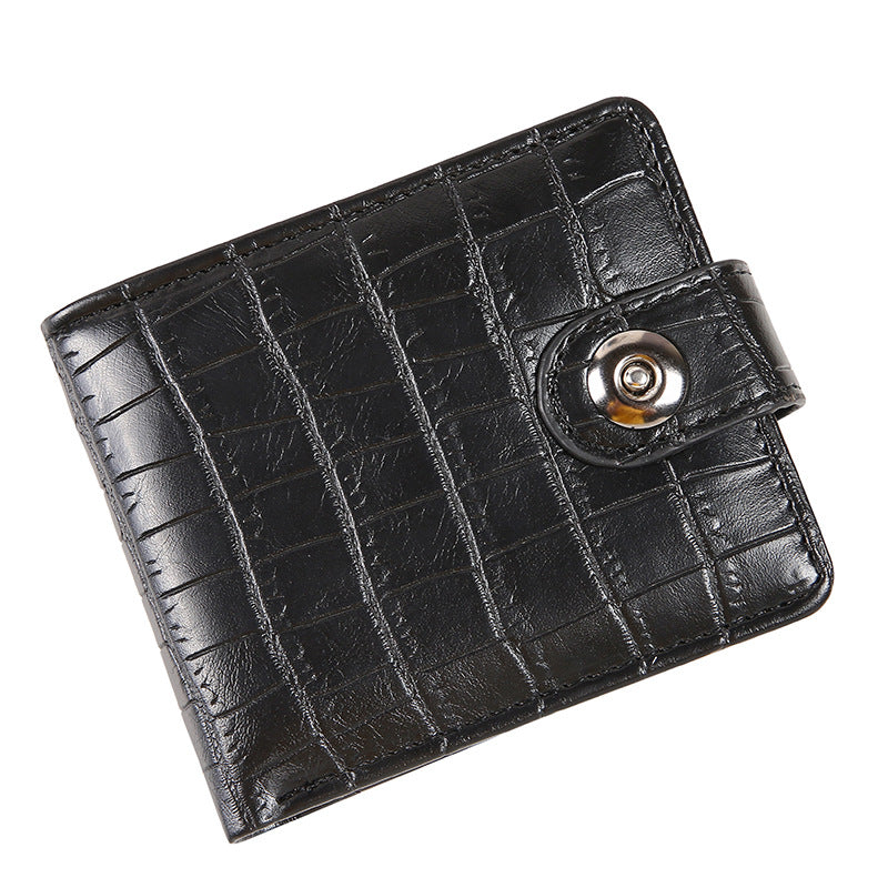 Men's Youth Multiple Slots Vintage Crocodile Pattern Men's Wallets