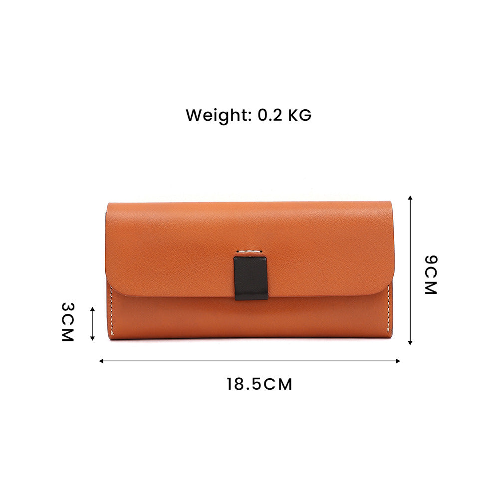 Women's First Layer Cowhide Simple Clutch High-grade Genuine Leather Ladies Wallet