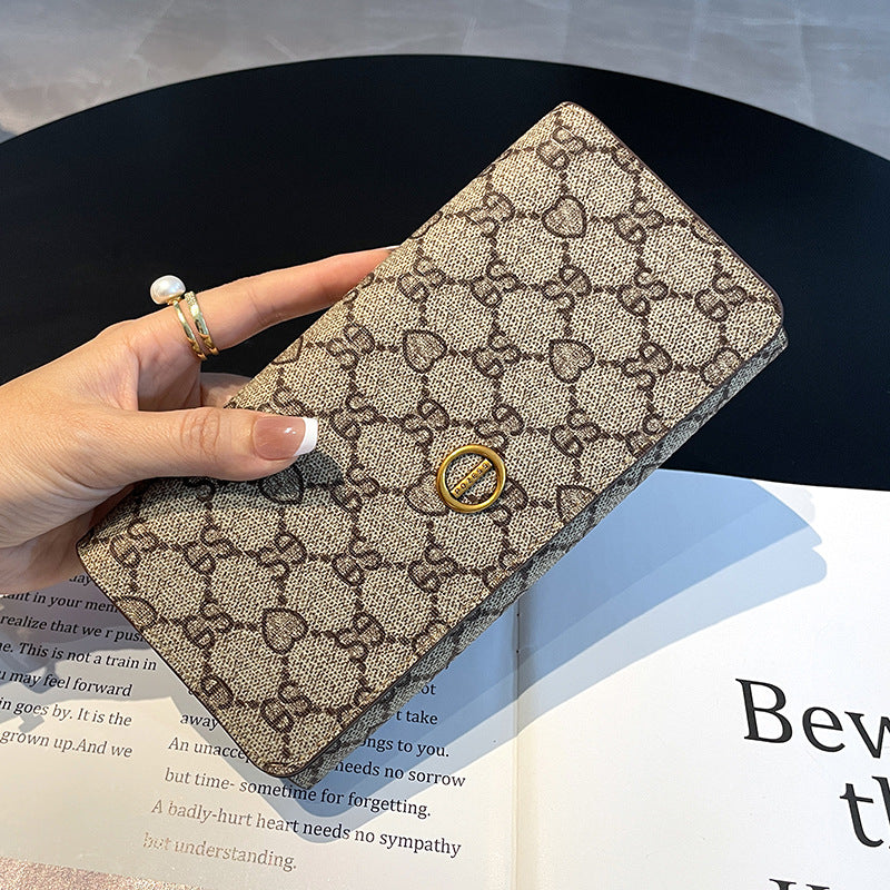 Women's Source Long Large Capacity Two-fold Simple Fashion Ladies Wallet