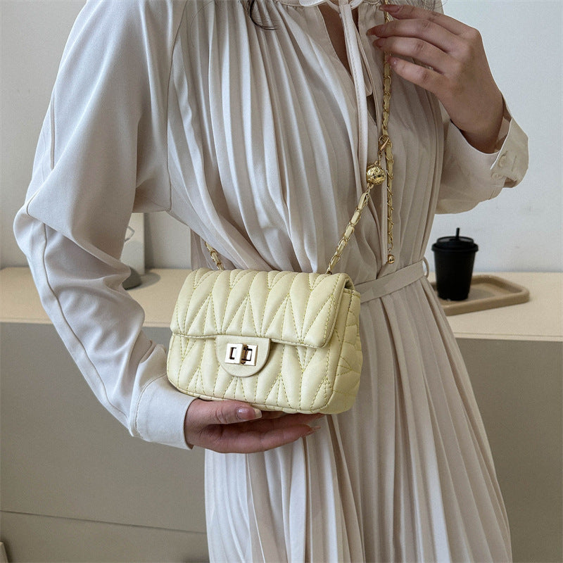 Women's Stylish Fashionable Simple Style Western Embroidery Small Square Bags