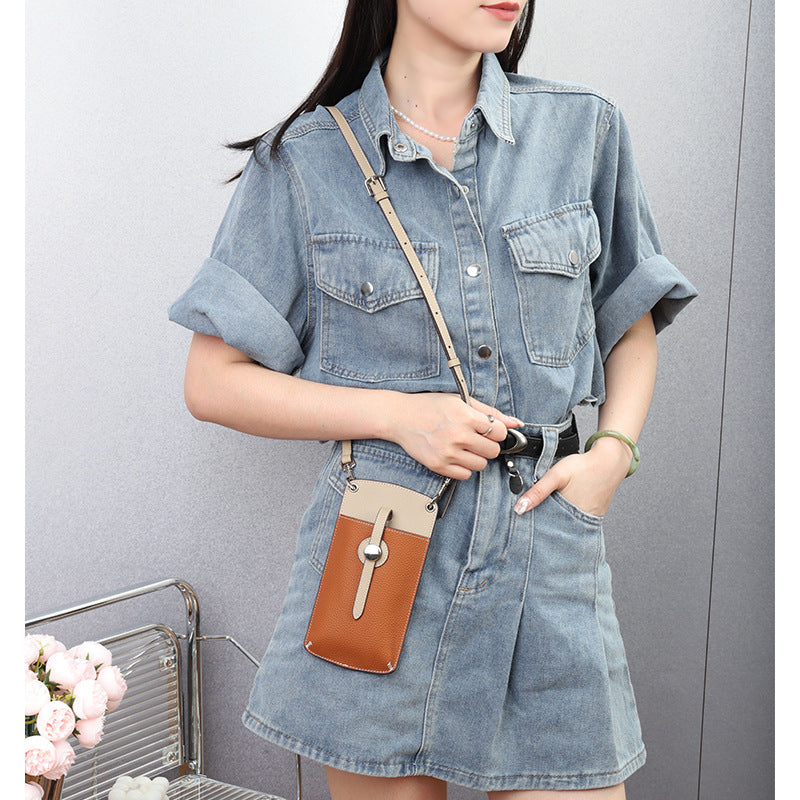Genuine Leather Lightweight Summer Exquisite Mini Phone Bags