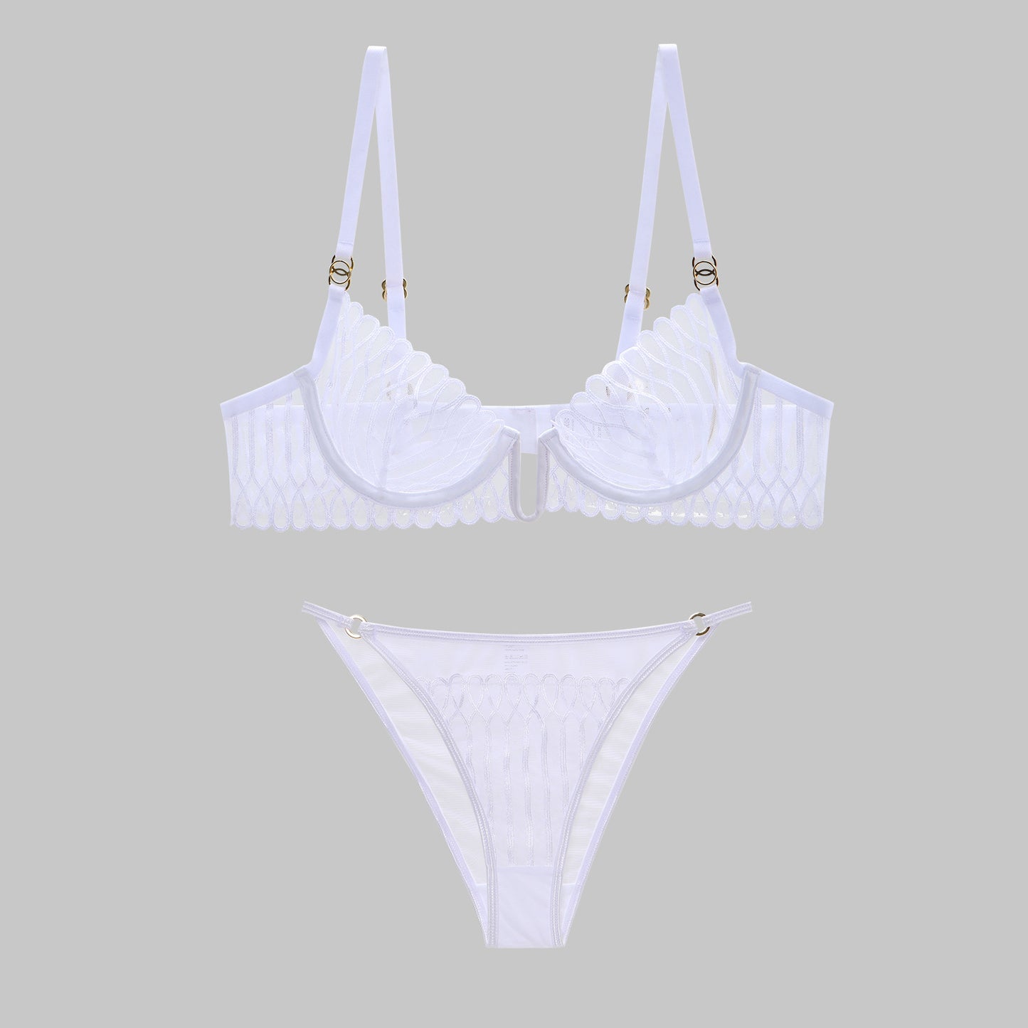 Elegant Graceful Deep Steel Ring Natural Bras