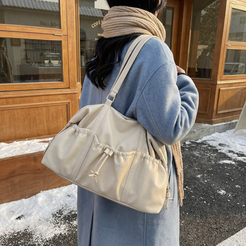 Capacity Soft Surface Versatile Commuter Simple Women's Shoulder Bag