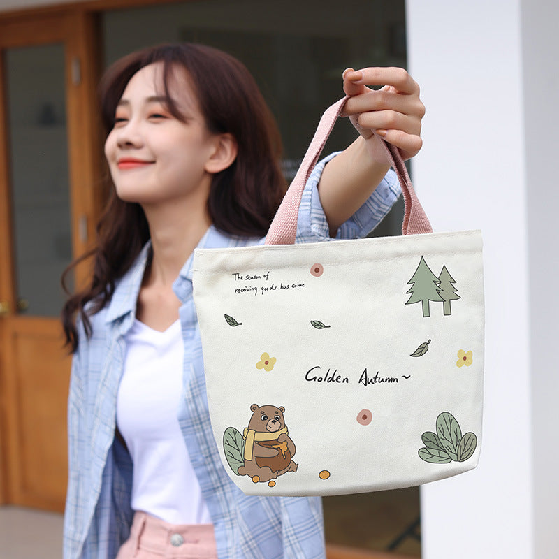 Women's Canvas Cartoon Cabs Korean Style Bags