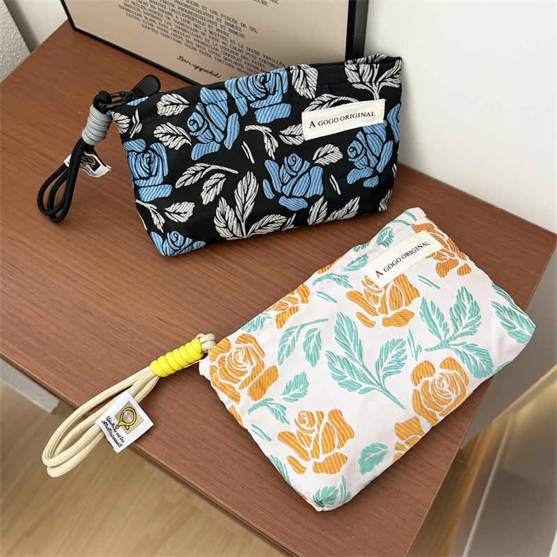 High-grade Rose Hand Pencil Mobile Storage Makeup Bag