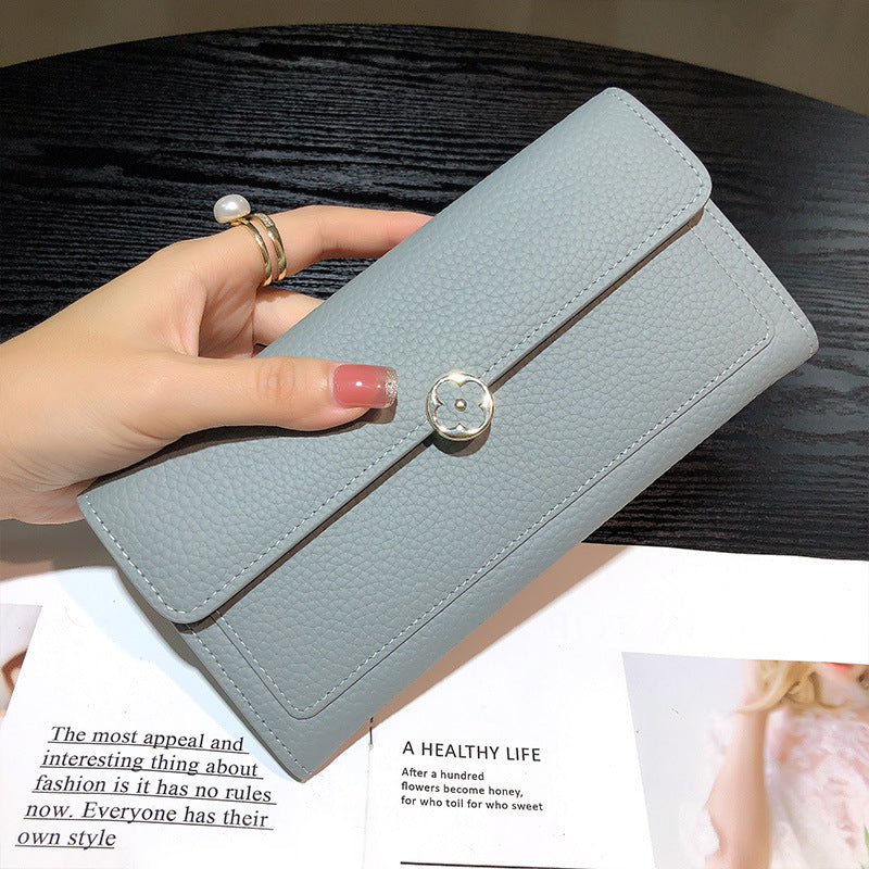 Women's Graceful Genuine Leather Large Capacity Simple Ladies Wallet