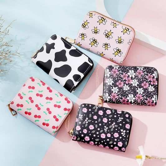 Pretty Expanding Large Capacity Printing Certificate Card Holder