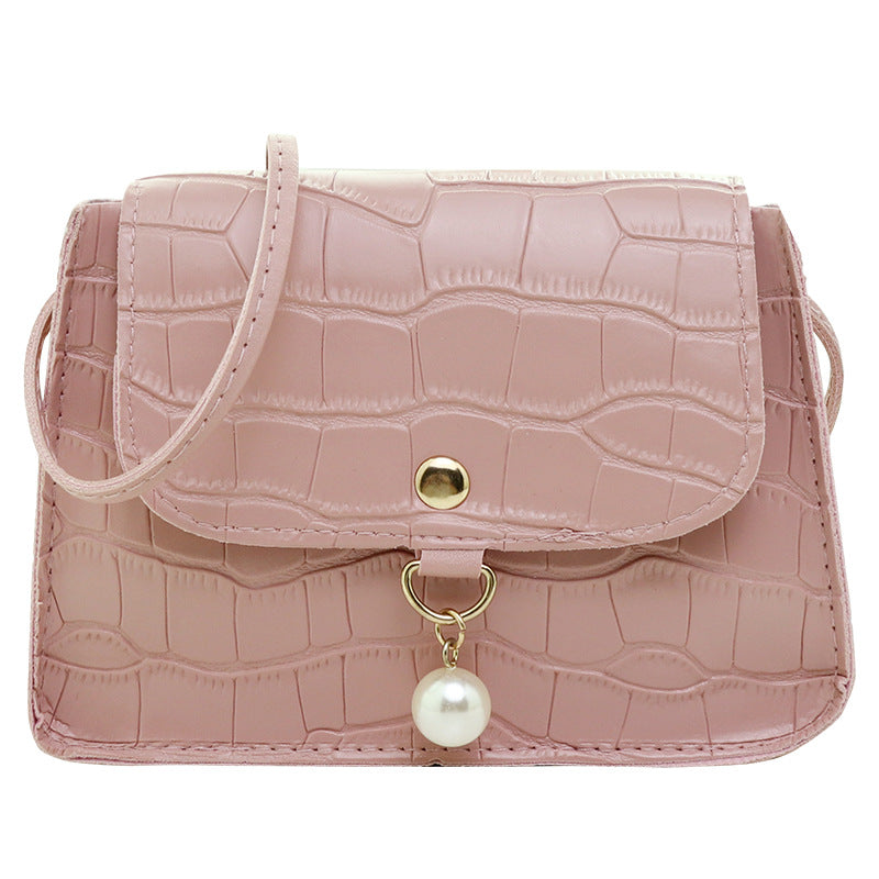 Slouchy Women's Pearl Crocodile Pattern For Small Square Bags