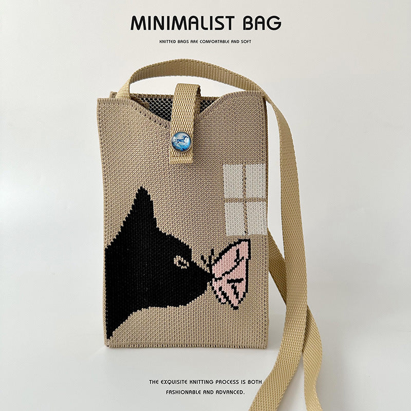 Women's Cute Black White Panda Mini Korean Purses