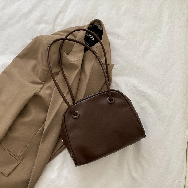 Women's Trendy Underarm Textured Shell Versatile Retro Shoulder Bags