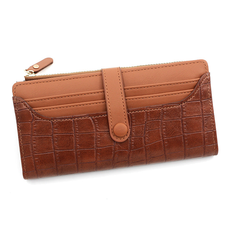 Women's Slots Long Multifunctional Zipper Clutch Large Ladies Wallet