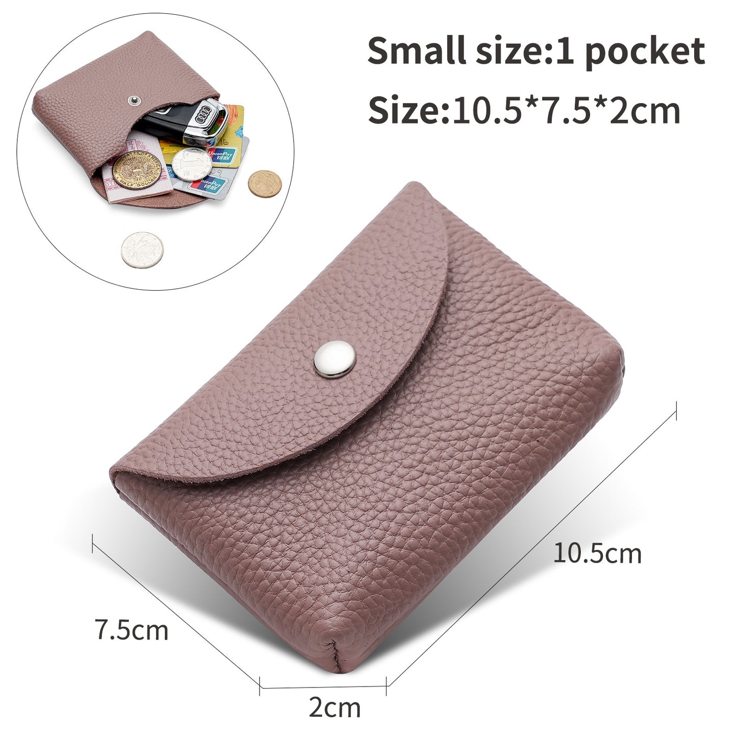 Women's Super Soft First Layer Cowhide Simple Coin Purses