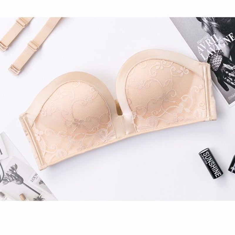 Lace Miracle Strapless Underwear Small Chest Gathered Without Everyday Bras